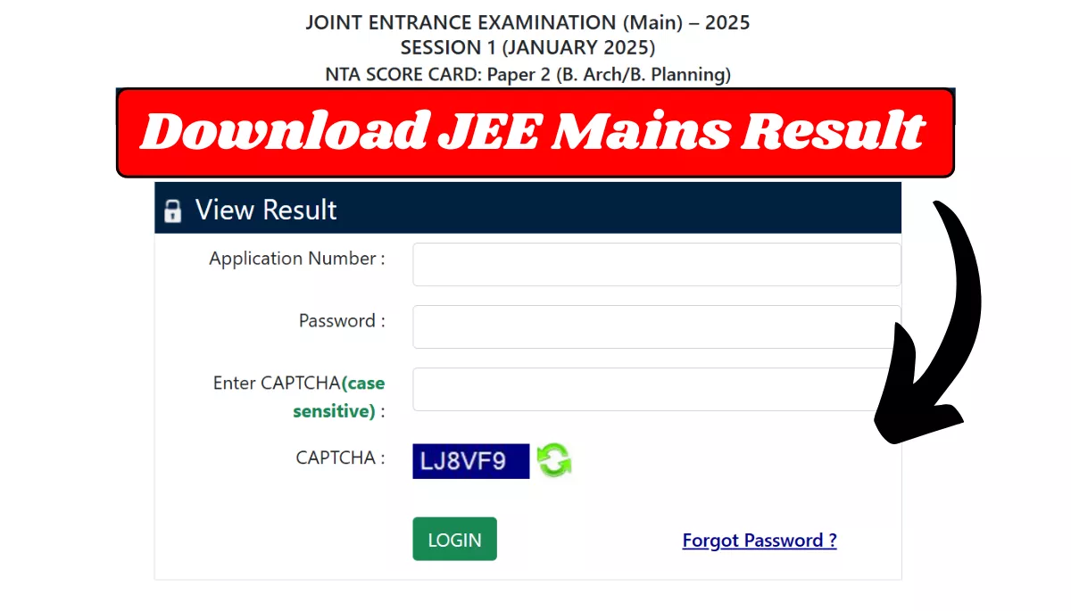 Download JEE Mains Result 2025 jeemain.nta.nic.in