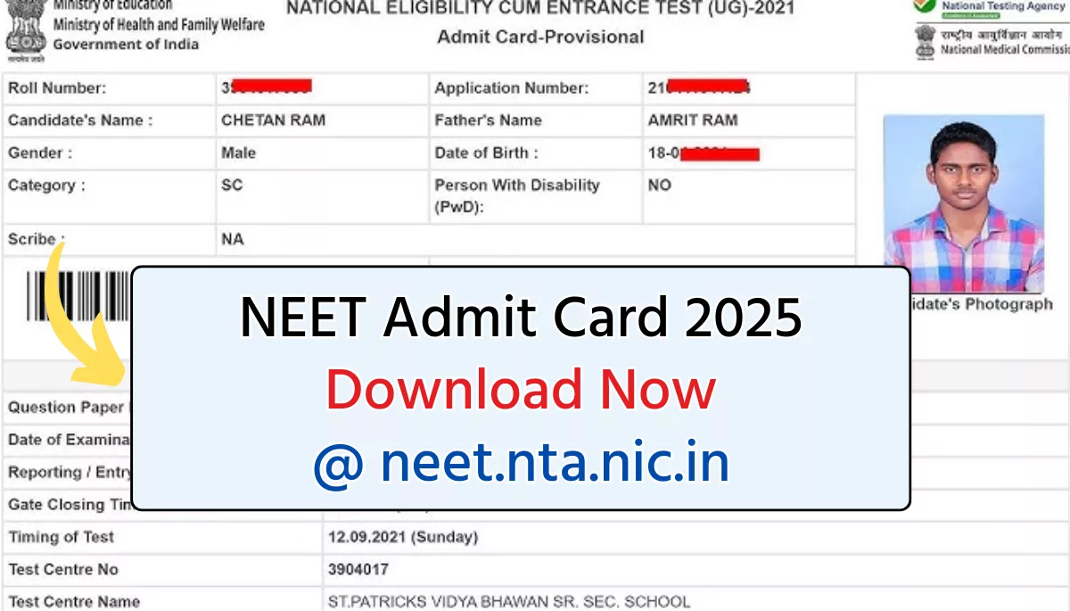 neet admit card 2025 download